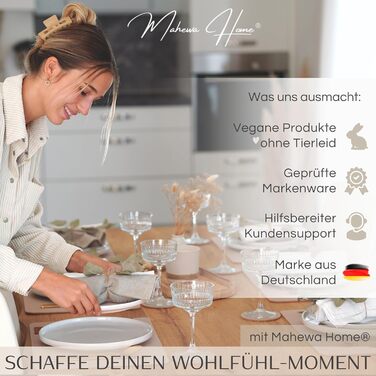 MAHEWA® Преміум-комплект з 6 фетрових серветок для столу (6 шт.) - антиковзаючі, миючі, для посуду