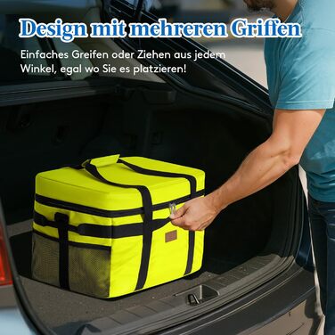 Термосумка-холодильник Lifewit 30л для пікніка та їжі, зелений (50 банок, складана, ізольована)