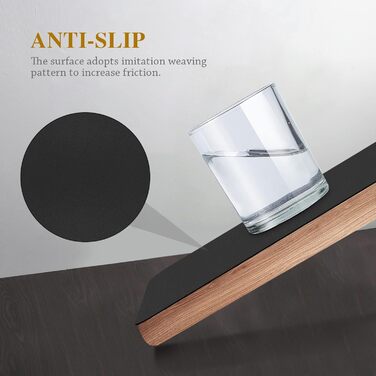 Набори серветок на стіл (6 шт.) чорного кольору, водонепроникні, підставки під тарілки, серветки для дітей, осінні серветки, серветки зі штучної шкіри, підставки під тарілки (Чорний, розмір 38,8)