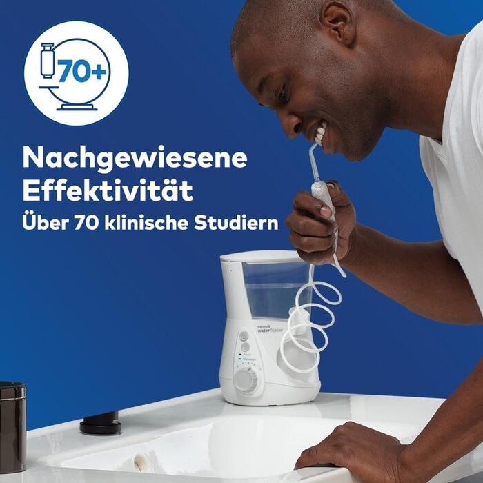 Waterpik Ultra Professional: Іригатор для порожнини рота, 6 насадок, 10 режимів, білий