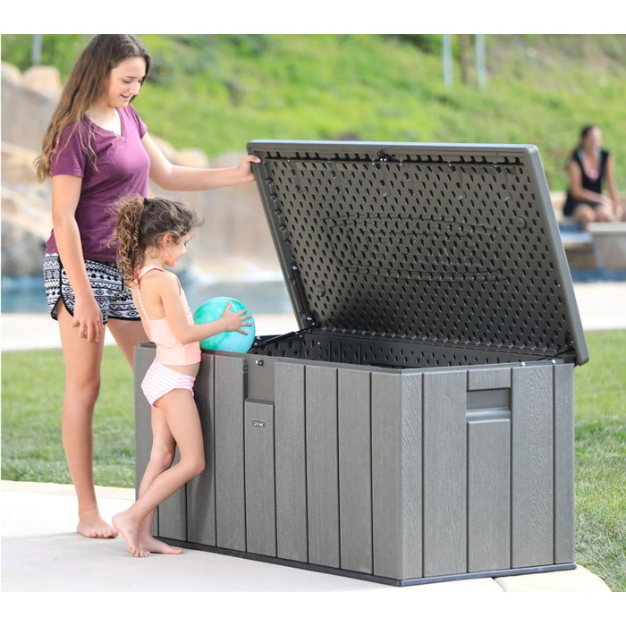 Садовий ящик для зберігання Lifetime 60089, 127x64x67 см, коричневий, стійкий до УФ-випромінювання