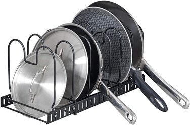 Тримач для кришок і сковорідок WENKO, висувна підставка для посуду для кришок і сковорідок