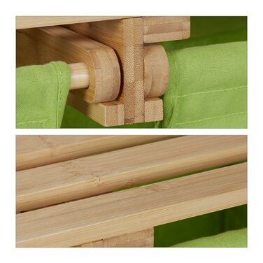 Кошик для білизни Relaxdays з бамбукової полиці