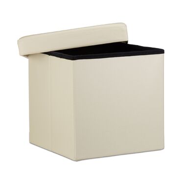 Relaxdays Складний табурет з штучної шкіри