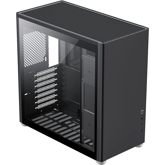 Ігровий корпус GameMax Spark Pro Cube ATX з двома загартованими скляними панелями, USB 3.0, Type-C, чорний