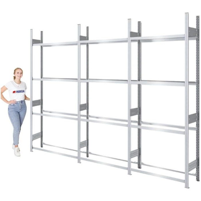 Стеляж для шин PROREGAL PROEGAL – німецька якість, 200x100x43 см, 3 яруси, вантажопідйомність 150 кг, до 5 шин на ярус