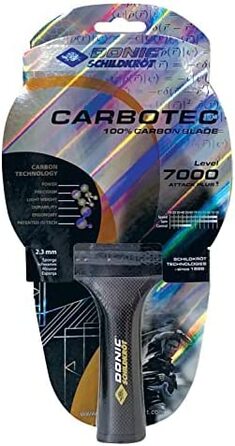 Ракетки для настільного тенісу Donic з черепахами CarboTec 7000, 100 карбон, увігнуті і анатомічні, губка 2,3 мм, настил ITTF CarboTec 7000, увігнуті, комплект 758221 з набором для чищення