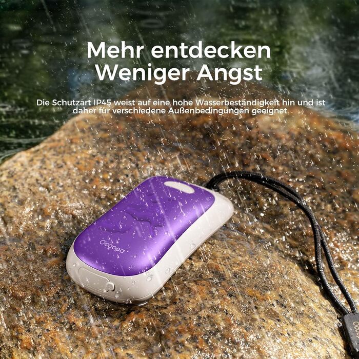 Електричні грілки для рук OCOOPA, 2 шт., водонепроникні IP45, ергономічні, 18 годин тепла, портативні, для активного відпочинку, гольфу, кемпінгу, міста (лавандово-фіолетовий)