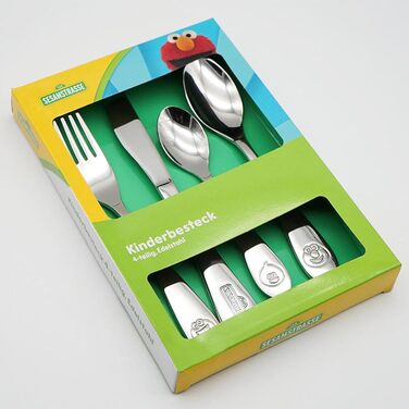 Набір дитячого посуду Kinderbesteck з гравіюванням - персоналізований посуд з ім'ям або датою від GEDA LABELS (Sesamstraße)