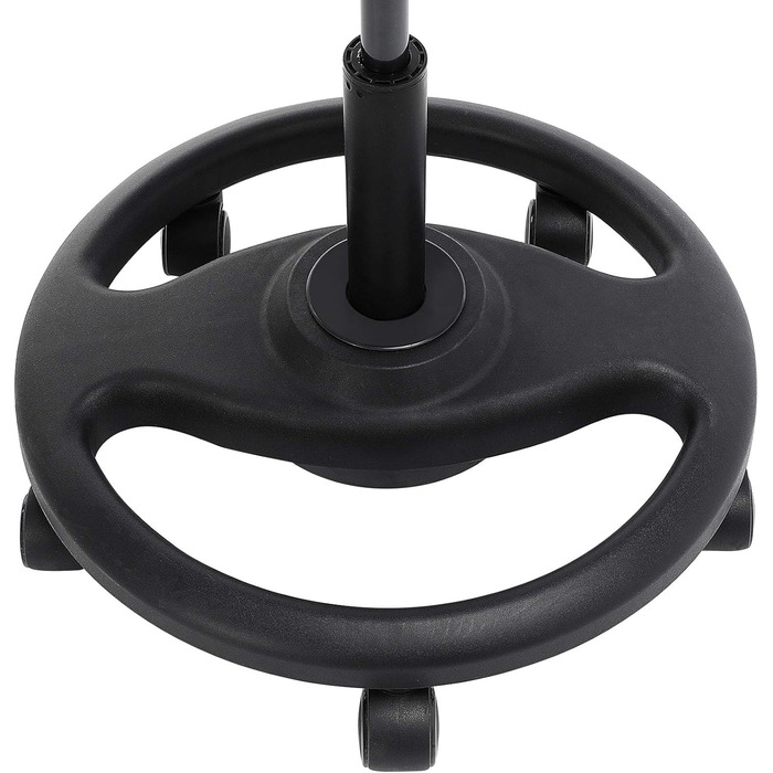 Високий робочий стілець SONGMICS з колесами, регульований, ергономічний, чорний (OSC007B01) - 59.5-81 см