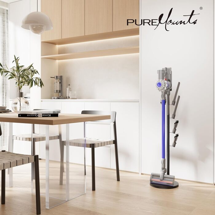 Підставка для пилососа PureMounts універсальна для Dyson, Philips, Samsung, Bosch, Miele, Xiaomi (чорна)