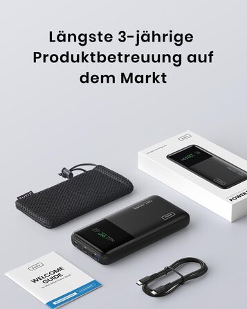 Power Bank INIU 27000mAh 140W: зарядний пристрій для телефону та ноутбука, сумісний з MacBook Pro, Steam Deck, iPhone (17, 16, 15, 14, 13, 12 Pro), Samsung S23, iPad та ін. Чорний