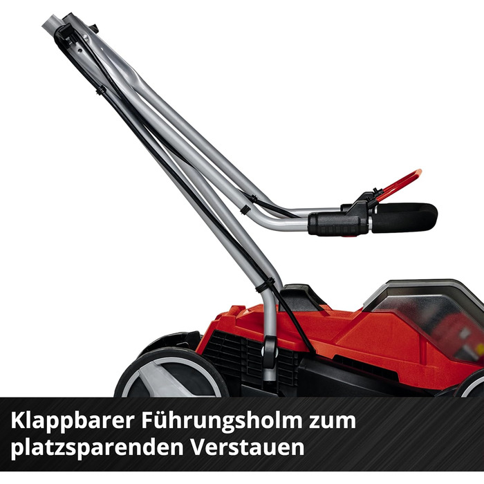 Акумуляторний газонокосарка Einhell GE-CM 36/33 Li Kit Power X-Change (36 В, ширина косіння 33 см, до 250 м², кошик 30 л, висота стрижки 25-65 мм, 2 x 2.5 Ah акумулятори + 2 зарядні пристрої)