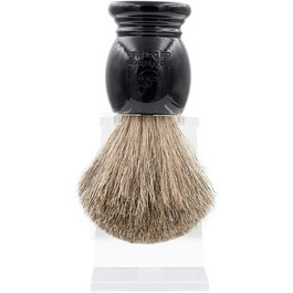 Щітка для гоління з борсукової шерсті - Вологе гоління - Розмір 12 - Сірий - Зроблено у Франції