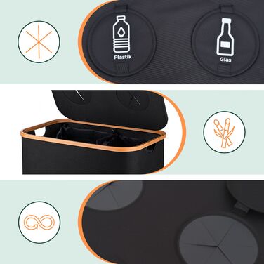 Контейнер для збору пляшок Relaxdays з двома відділеннями