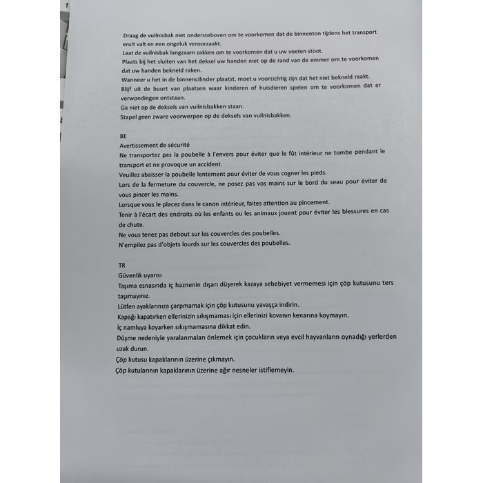 Відро для сміття LIFERUN 2 відділення, 60 л (2x30 л), металевий, софтклоуз, пластиковий внутрішній контейнер, ручки, слонова кістка біла