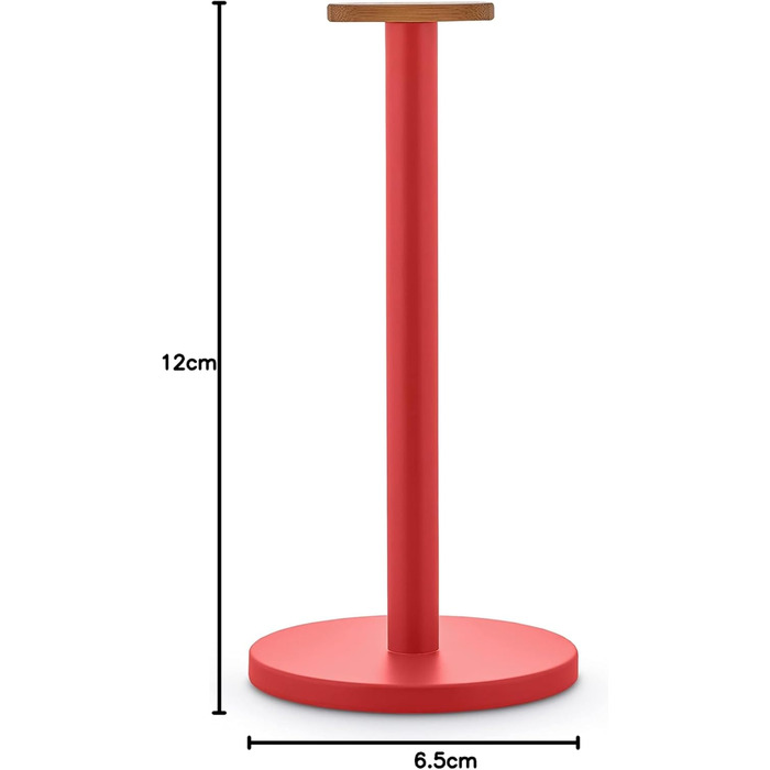 Тримач для паперових рушників Alessi Mattina BG05 R, сталь з епоксидним покриттям та бамбуком, червоний