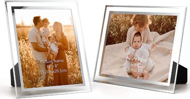 Рамка для фотографій Giftgarden 15x20, скляна Весільна фоторамка, набір з 2 фотографій, подарунок на день народження