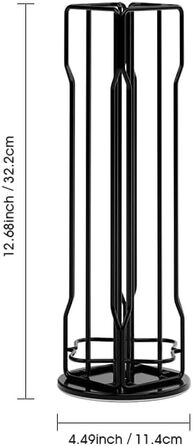 Тримач для капсул Nespresso Vertuo Sevenline - органайзер для 20 капсул, поворотний на 360 градусів (сріблястий/чорний)