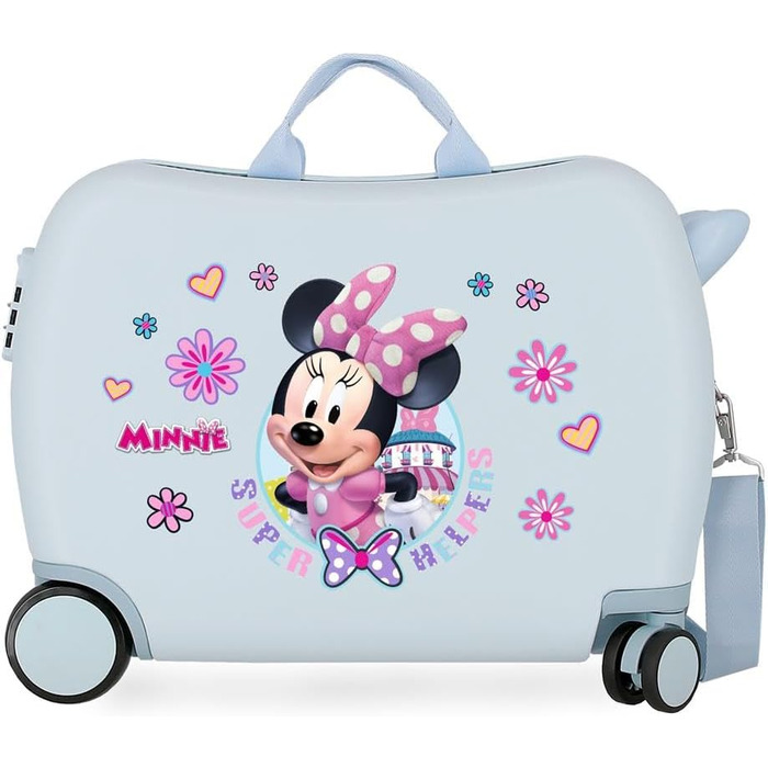 Валіза дитяча Joumma Disney Minnie-Helper, ABS, 4 колеса, комбінована застібка, блакитний, 50x38x20 см