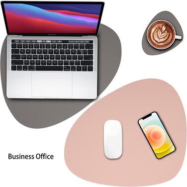 Набори серветок Myir JUN: шкіряні та підставки для столу, миючіся, круглі, двосторонні, з антиковзаючим покриттям (сірий, рожевий, 6 шт.)