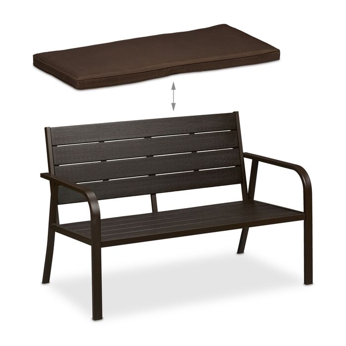 Лавка для саду Relaxdays з подушкою