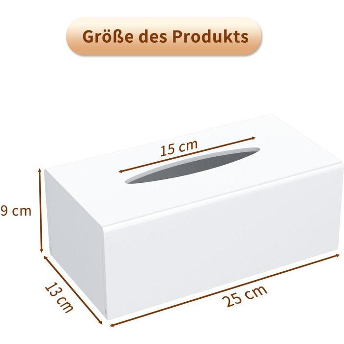 Акрилова коробка для косметичних серветок з магнітною кришкою, 25139 см, біла, для їдальні, ванної кімнати, офісу, автомобіля