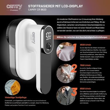 Видалення ворсу Adler Camry, леза з нержавіючої сталі, акумулятор 2000 mAh