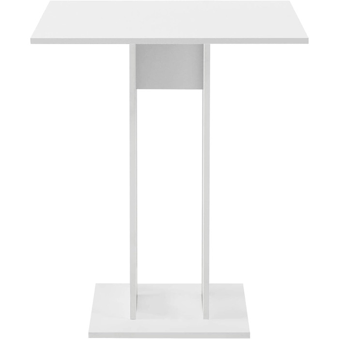 Кухонний стіл квадратний 65 х 65 х 78 см Стіл на тумбі ДСП Обідній стіл Стіл обідній стіл (білий матовий)
