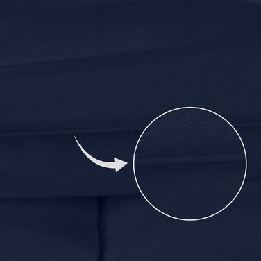 Ковдра Utopia Bedding - всесезонна, 370 GSM, дихаюча, стеганий, супер м'який, білий (200 x 220 см, морська хвиля)