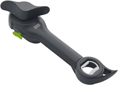 Відкривачка KUHN RIKON Auto Safety Master: безпечне відкривання банок та пляшок, сірий колір, без гострих країв