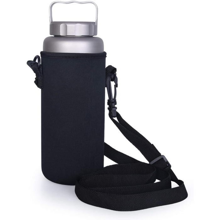 Фляга для води iBasingo 1050 мл, титанова, спортивна, для туризму та кемпінгу, з широким горлом, без витоку, Ti3005D/Ti3006d