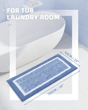 Килимок для ванної кімнати COLOR&GEOMETRY 60x110 см, неслизький, швидковисихаючий, для ванної, душу, пральні