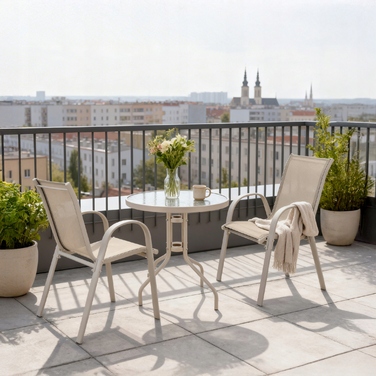 Комплект садових меблів із техноротанга Jumi, бежевий, 3 предмети