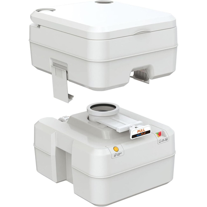 Інноваційна портативна інжекторна туалет Seaflo LIGHTEU 4.75 Gallonen для кемпінгу, дому та автодому