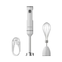 Бездротовий занурювальний блендер з USB-C кабелем для приготування смузі, молочних коктейлів, хумусу, дитячого харчування та супів - білий