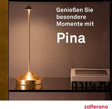 Zafferano Pina - Бездротова LED-лампа для дому та саду з торшетом Corten, сенсорне керування, димер, 2200-3000K, 29 см