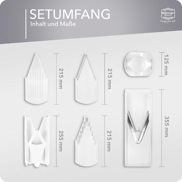 Набір Börner Gemüsehobel V3: V-овочерізалка для 5 видів нарізки, з нержавіючою сталею, з тримачем для фруктів, оранжевого кольору