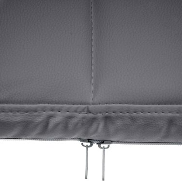 Крісло CLP Canada - оббивка з штучної шкіри, сіре, металевий каркас