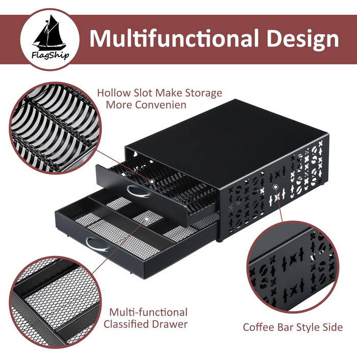 Тримач для капсул Vertuo, аксесуар для кави, органайзер для капсул Nespresso, велика місткість, підходить для всіх розмірів, кавостанція для кав'ярні