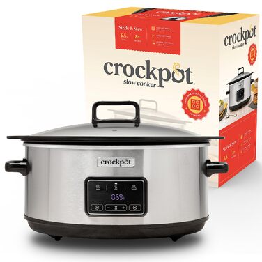 Мультиварка Crockpot Schongarer Slow Cooker 7.5 л з регулюванням часу приготування, нержавіюча сталь [CSC063X]