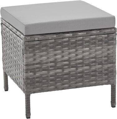 Садовий кутовий диван SVITA Madison Rattan-Lounge з ротангу сірого кольору для тераси та саду