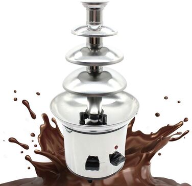 Шоколадний фонтан YUNRUX 4-ярусний, професійний, з нержавіючою сталею, 170W, 220V