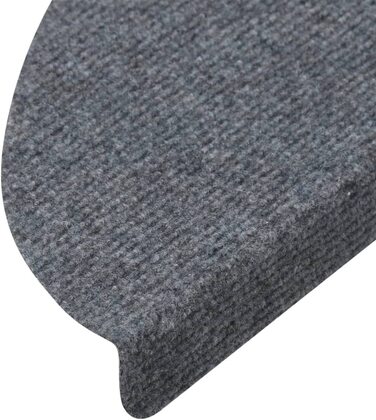 Ступінчастий килимок самоклеючий сходовий килимок ступінчастий килимок захист сходів Килимок для сходів протектор сходів 65x26 см (65x26 см, сірий), 15 шт.