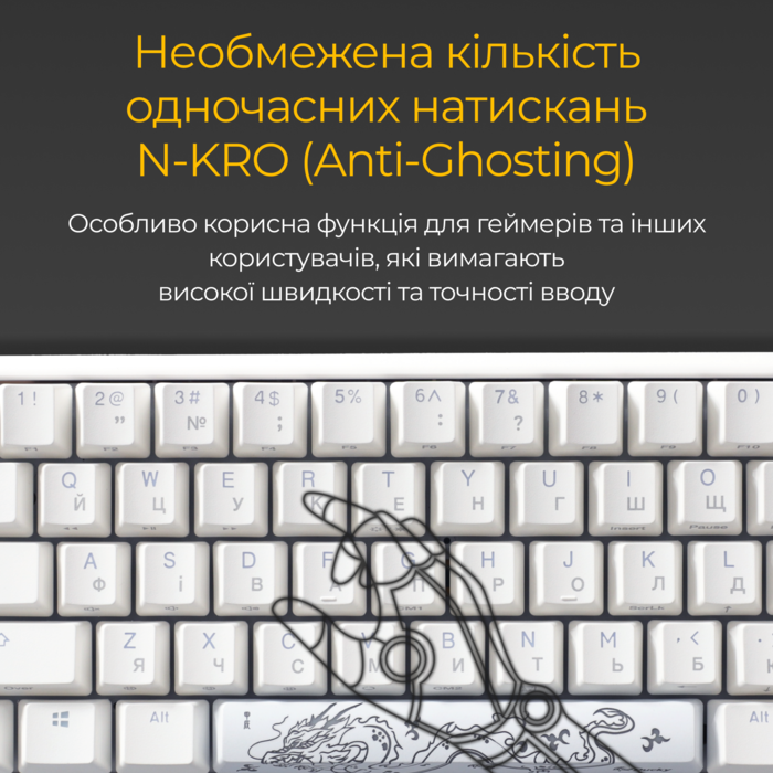 Механічна клавіатура Ducky One 3 Mini Cherry MX Brown RGB White UA