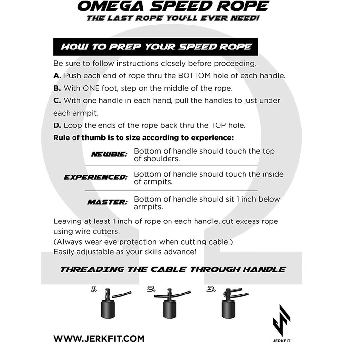 Надшвидка скакалка JerkFit Omega Speed Rope (рожевий на чорному)