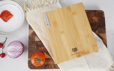 Підставка для ножів Karl Hausmann з бамбука без ножів з вставкою з щетиною - 23 x 20 x 9 см - універсальна дерев'яна підставка для ножів