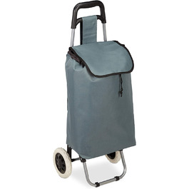 Візок для покупок Relaxday складний, знімна сумка 28 л, візок для покупок з коліщатками HxBxT 92,5 x 42 x 28 см, (сірий)