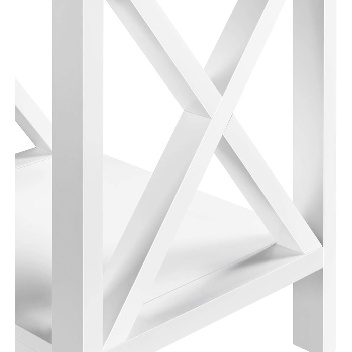 Журнальний столик Yaheetech з шухлядою та полицею, білий, для вітальні та спальні, скандинавський дизайн