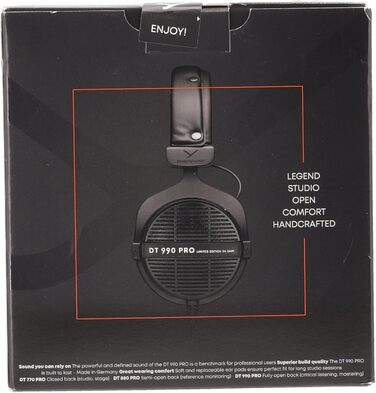 Студійні навушники-вкладиші beyerdynamic DT 990 PRO, односторонні, 80 Ом, чорні, зроблено Німеччина